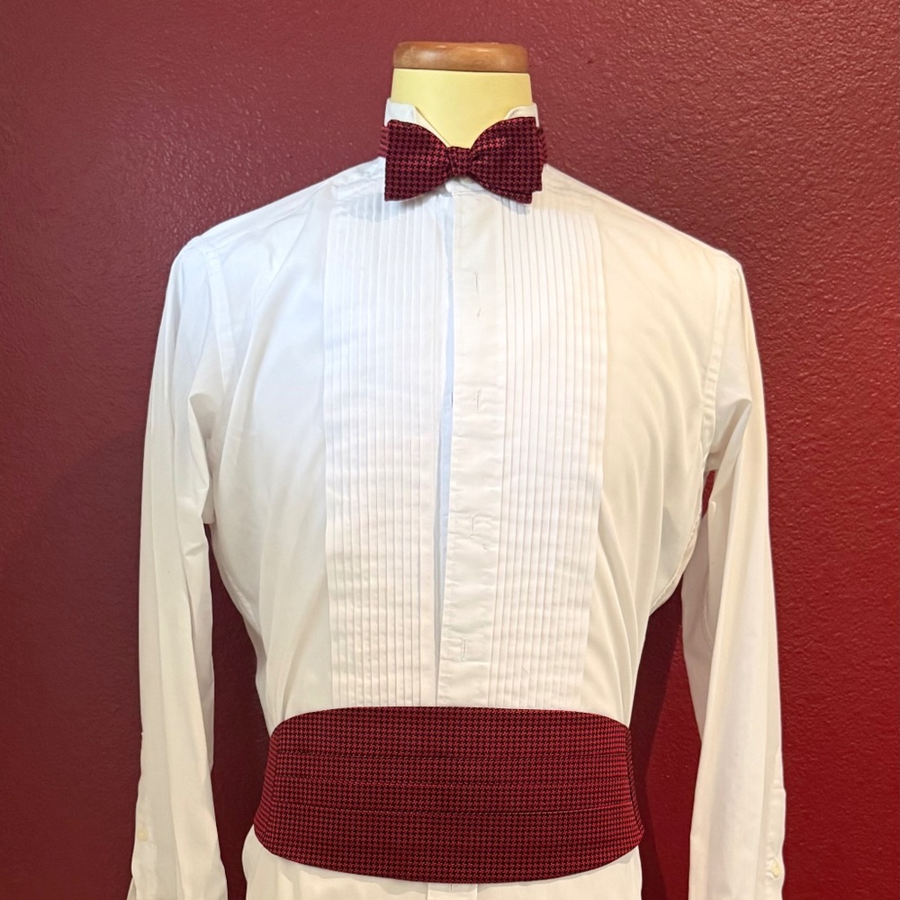 Satin Bow Tie and Cummerbund / made by Bachrach
